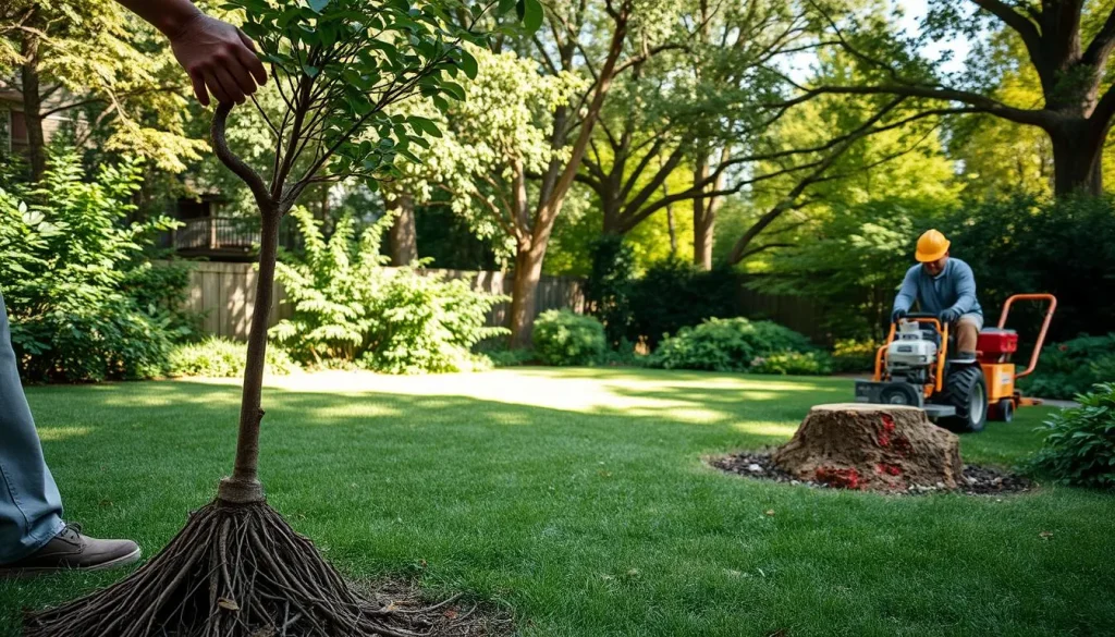 removing small trees